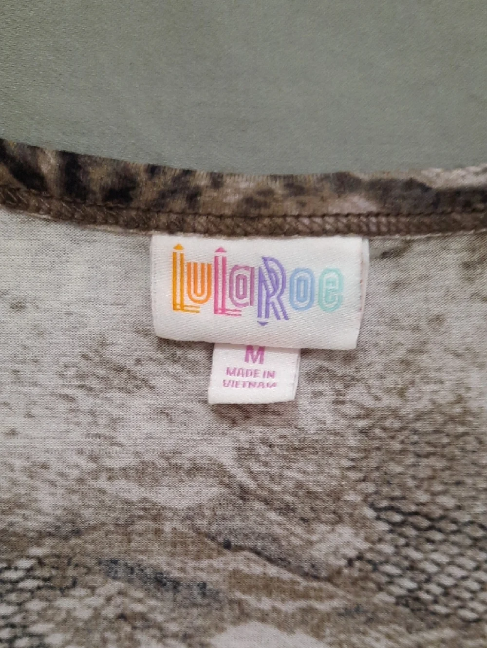 LuLaRoe's Sleeveless Brown Animal-Print Fit & Flare Dress - Size M - Picture 2 of 9
